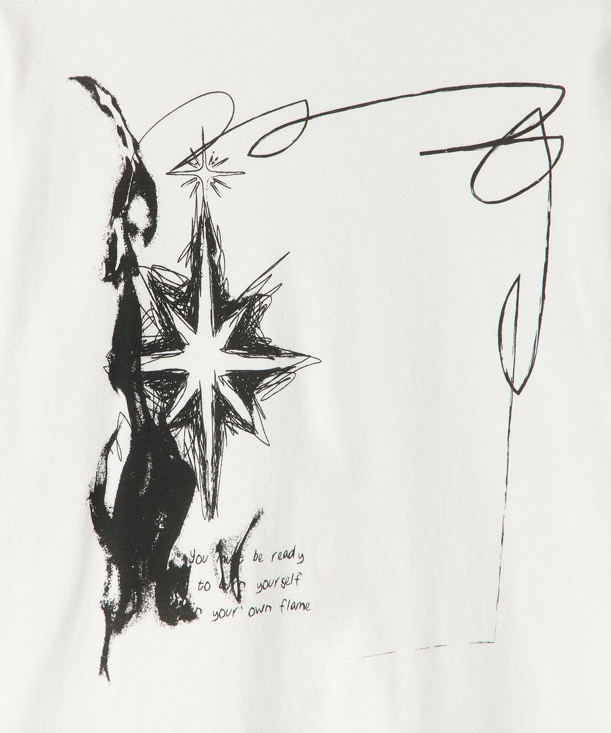 메종미네드(MAISON MINED) ROUGH SKETCH LONG SLEEVE WHITE