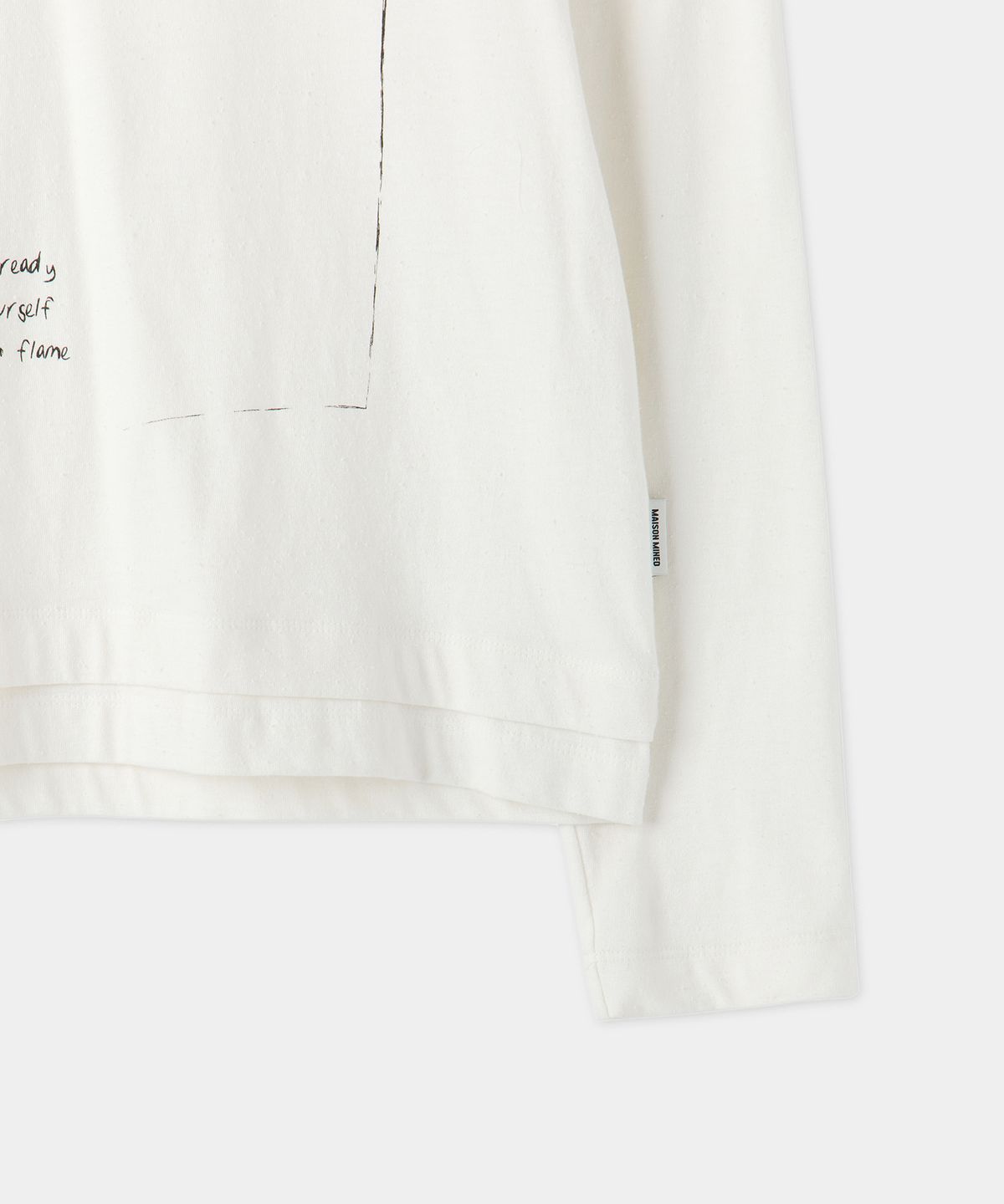 메종미네드(MAISON MINED) ROUGH SKETCH LONG SLEEVE WHITE