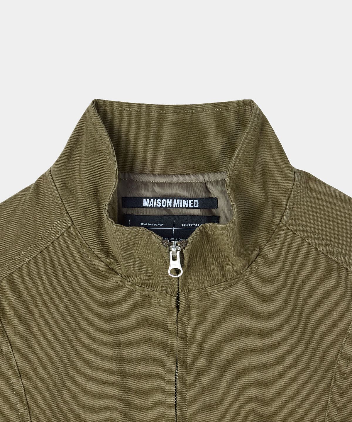 메종미네드(MAISON MINED) HIGH NECK COTTON JUMPER KHAKI