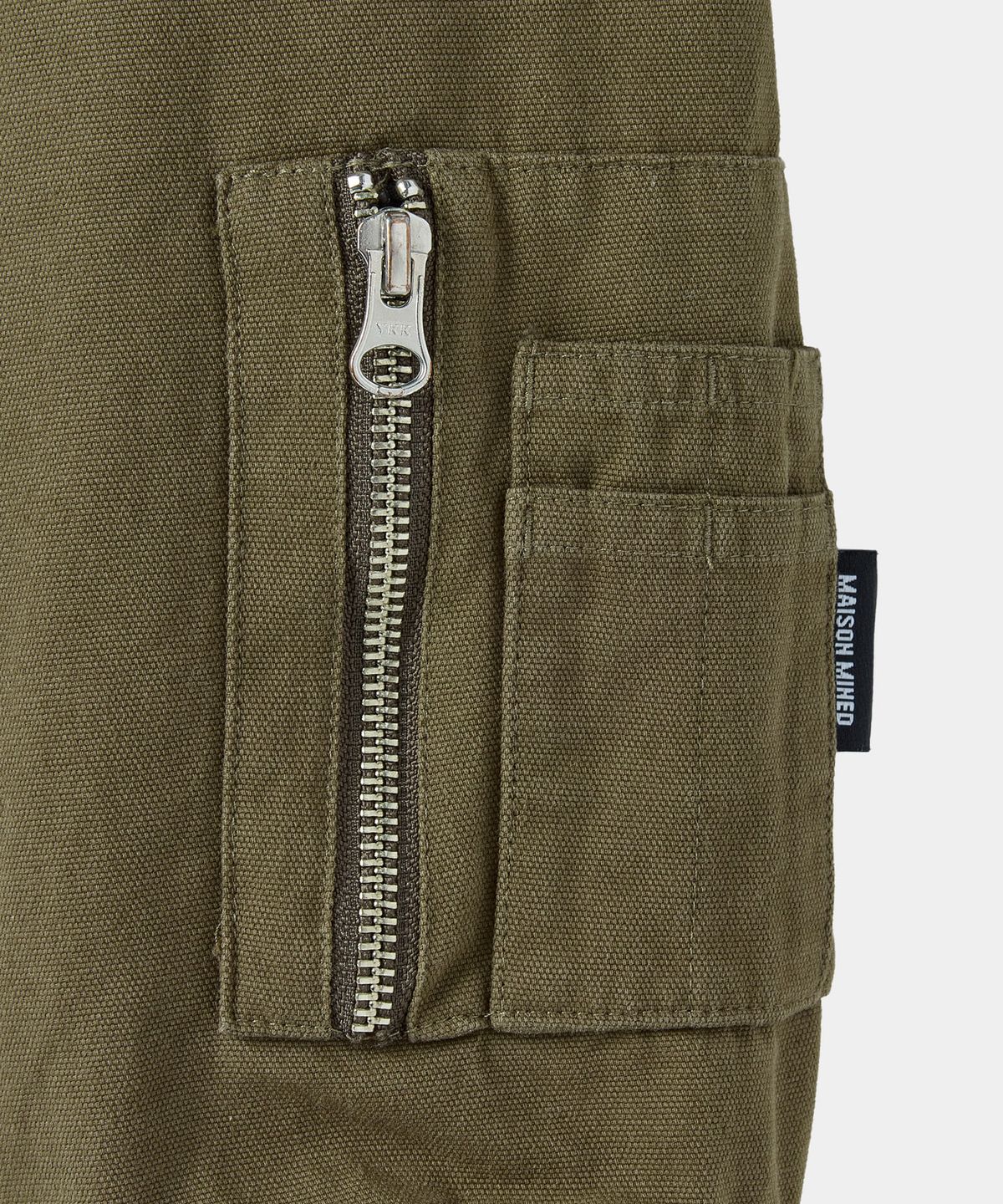 메종미네드(MAISON MINED) HIGH NECK COTTON JUMPER KHAKI