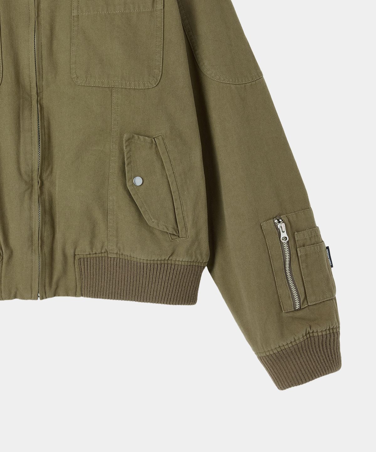 메종미네드(MAISON MINED) HIGH NECK COTTON JUMPER KHAKI