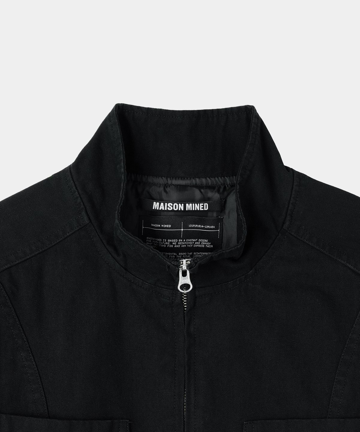 메종미네드(MAISON MINED) HIGH NECK COTTON JUMPER BLACK