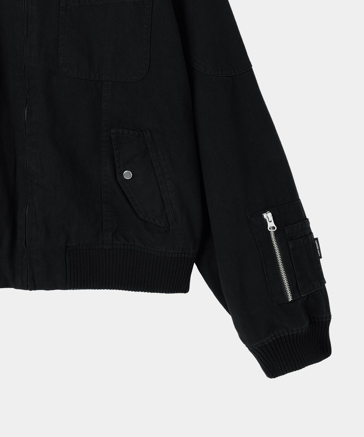 메종미네드(MAISON MINED) HIGH NECK COTTON JUMPER BLACK