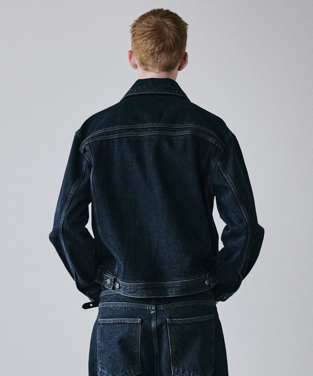 메종미네드(MAISON MINED) FADE TRACE DENIM JACKET INDIGO