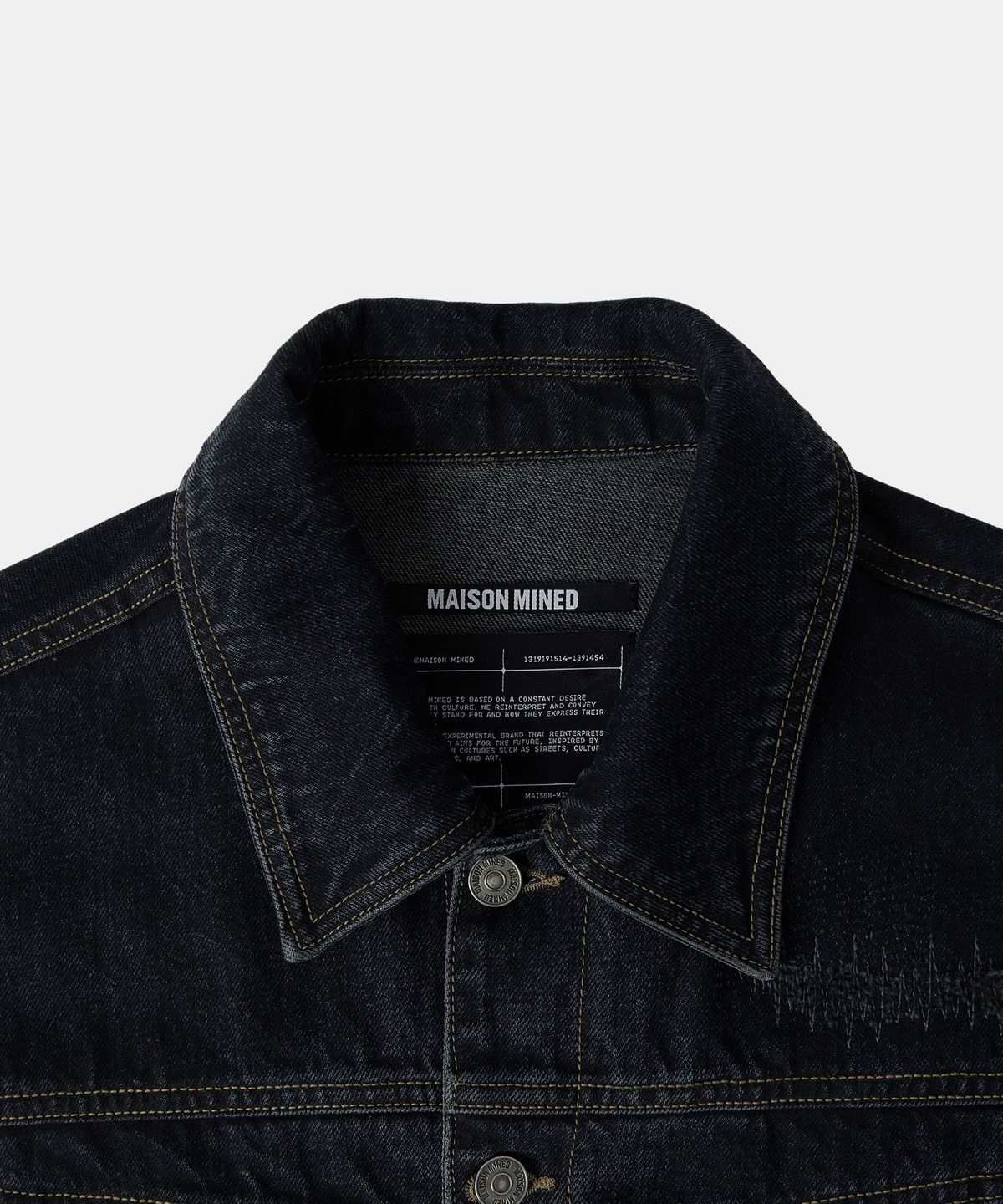 메종미네드(MAISON MINED) FADE TRACE DENIM JACKET INDIGO