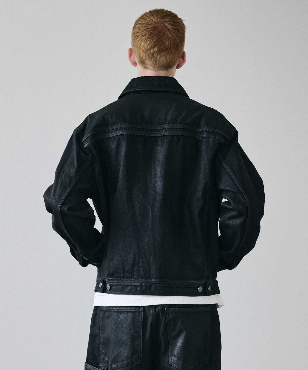 메종미네드(MAISON MINED) FADE TRACE DENIM JACKET BLACK