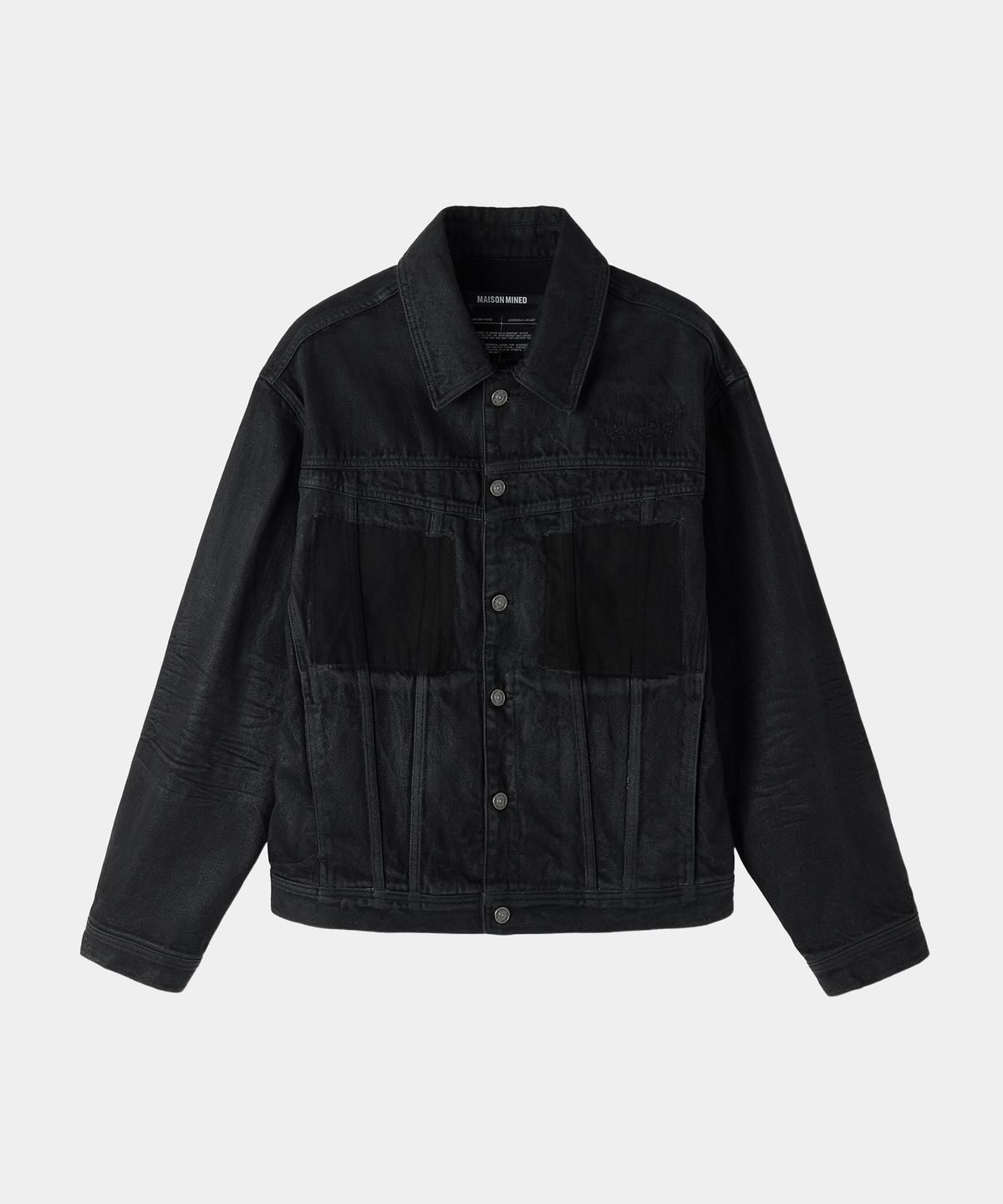 메종미네드(MAISON MINED) FADE TRACE DENIM JACKET BLACK