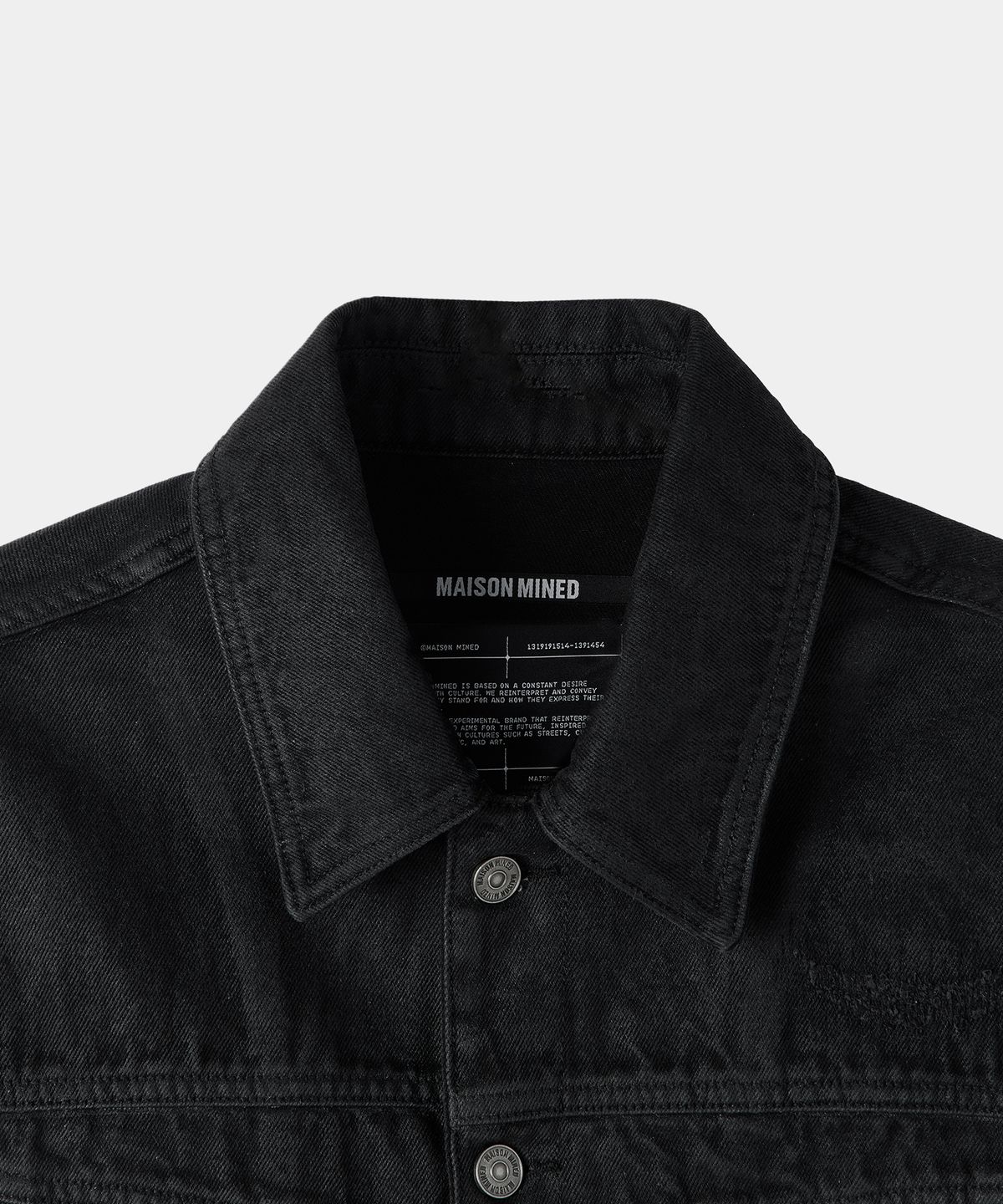 메종미네드(MAISON MINED) FADE TRACE DENIM JACKET BLACK