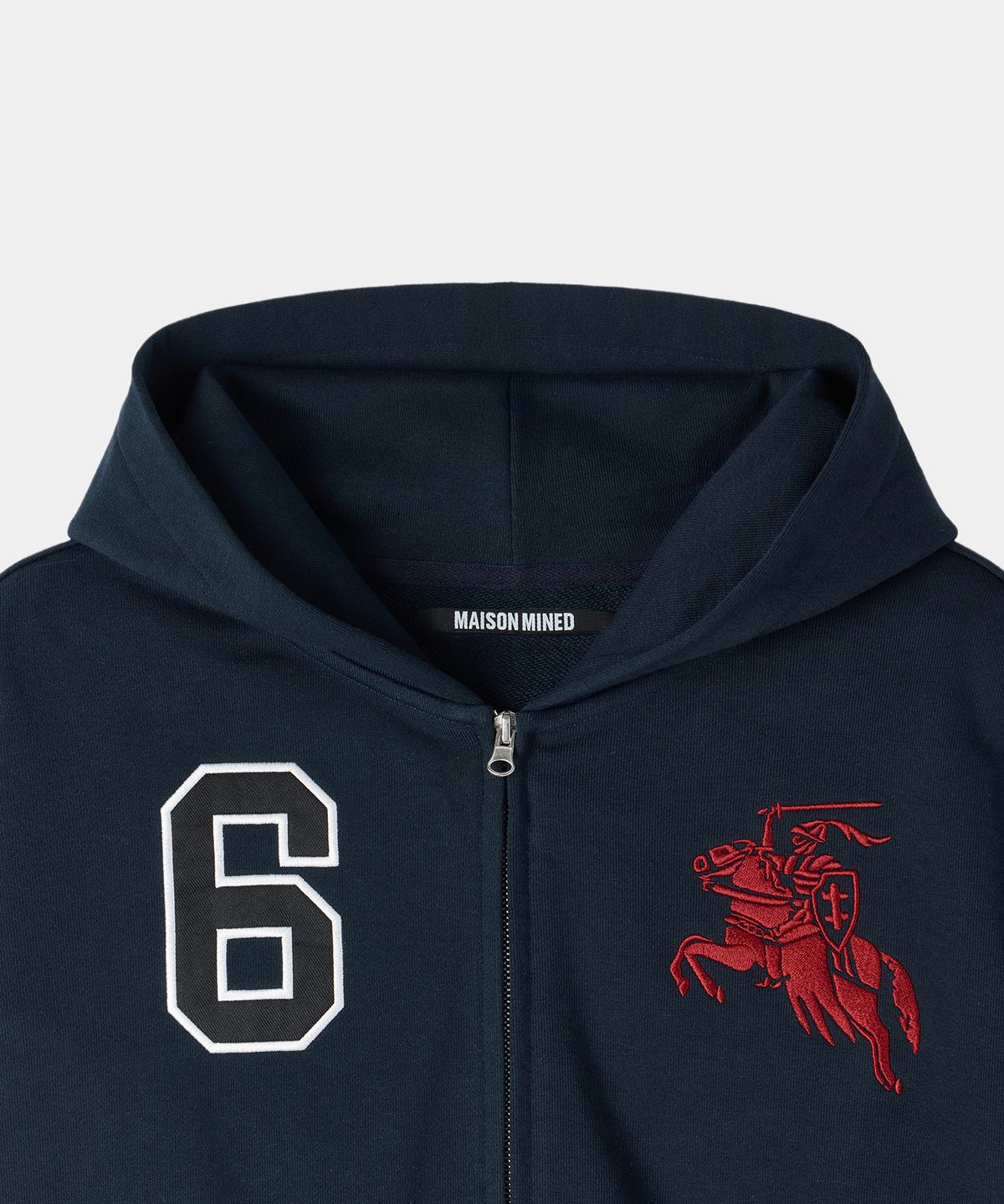메종미네드(MAISON MINED) KNIGHT HOOD ZIP-UP NAVY