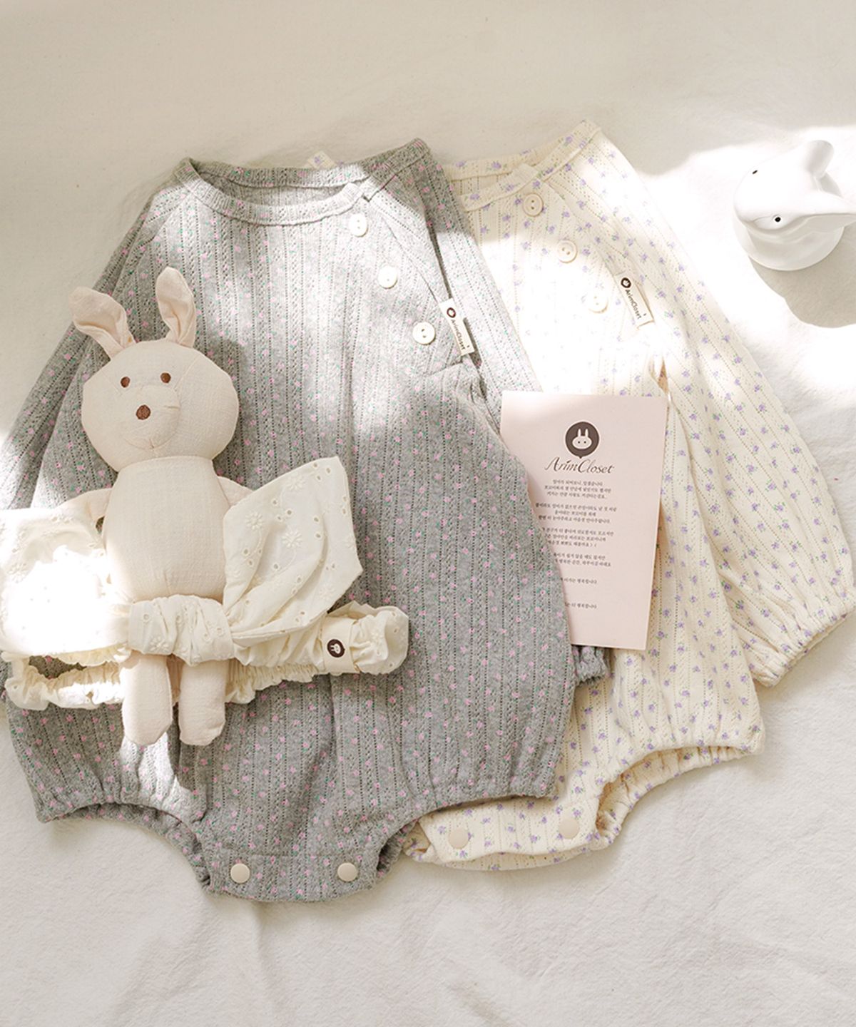 아림클로젯(ARIMCLOSET) 귀여운 꽃보다 더 귀여운 우리아가 - 아기 단추 긴팔 바디슈트