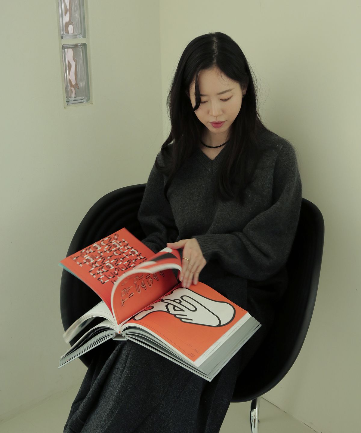 모던라이크(MODERN LIKE) [ Silver 925 ] 오닉스 블랙 진주 귀걸이 6mm