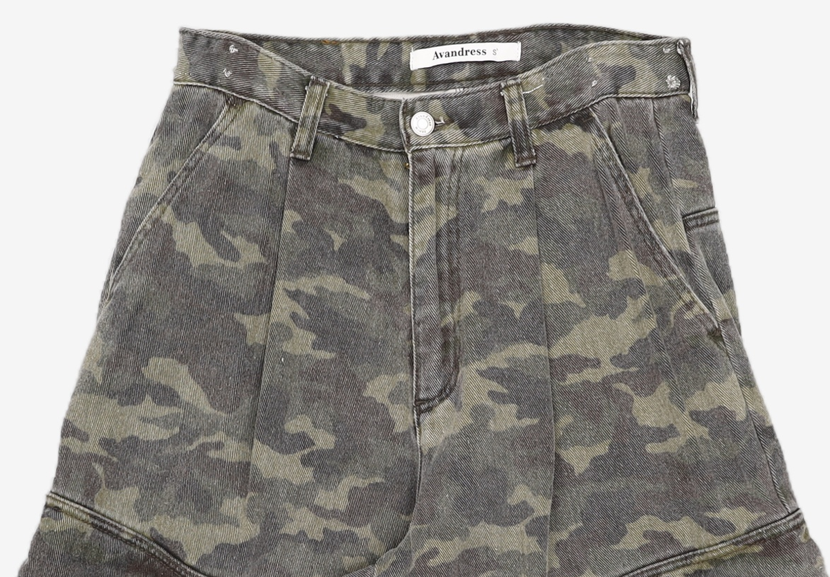 어반드레스(AVANDRESS) Side Big Denim Shorts CAMO S