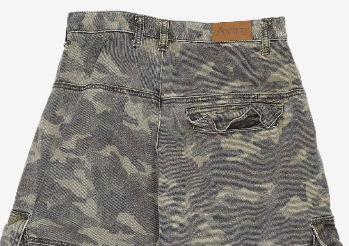 어반드레스(AVANDRESS) Side Big Denim Shorts CAMO S