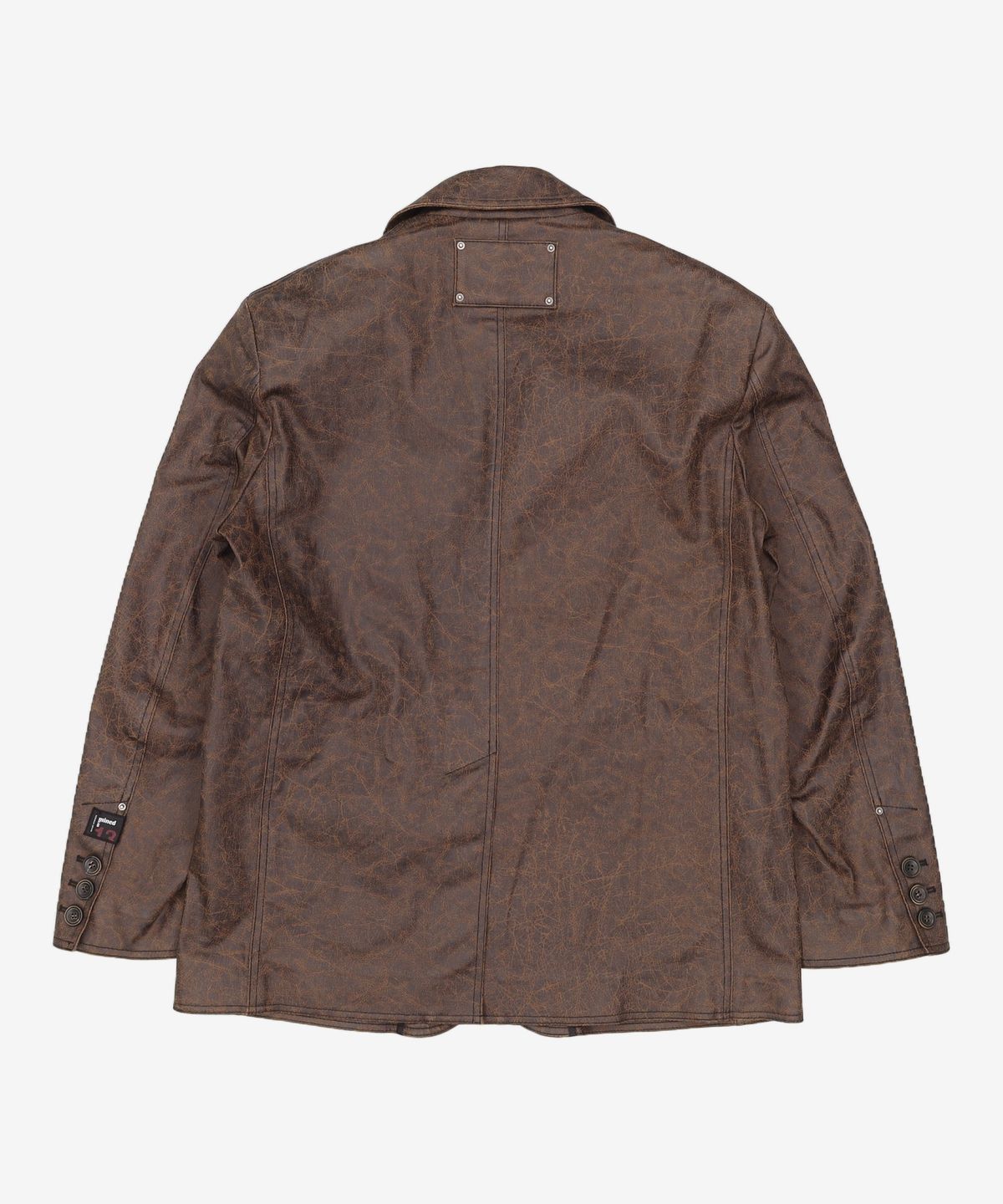 메종미네드(MAISON MINED) CRACK COATING BLAZER BROWN M