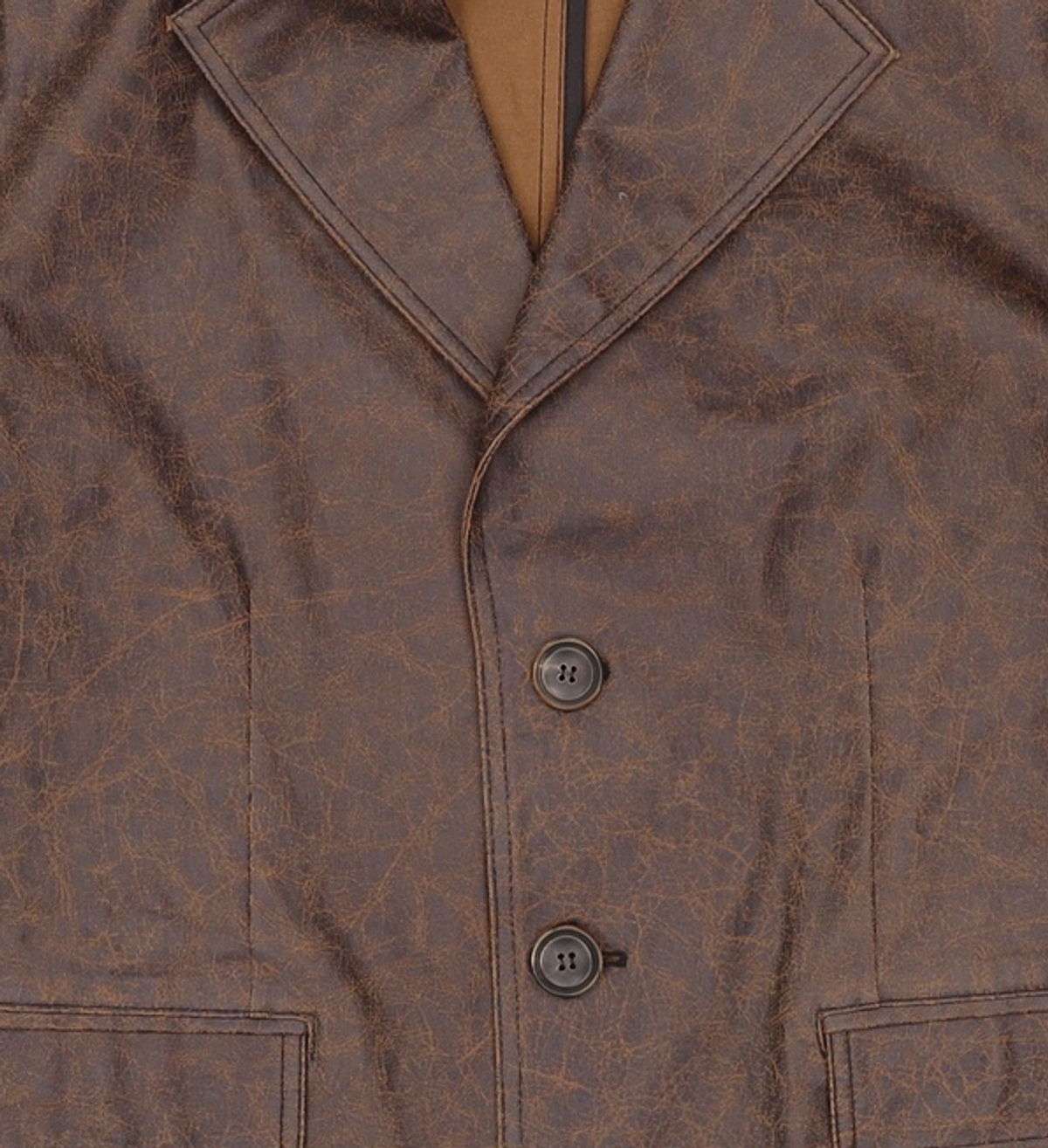 메종미네드(MAISON MINED) CRACK COATING BLAZER BROWN M