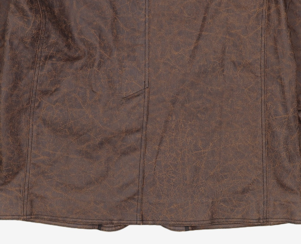 메종미네드(MAISON MINED) CRACK COATING BLAZER BROWN M