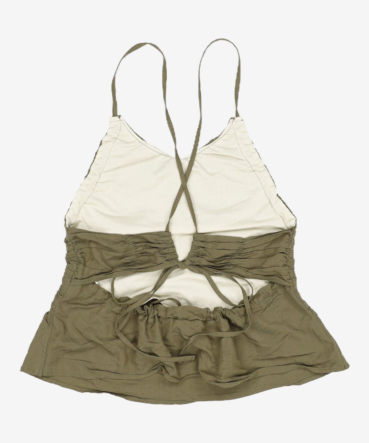 김미더영(GIMMETHEYOUNG) G_BACKLESS RIBBON TOP / KHAKI 1