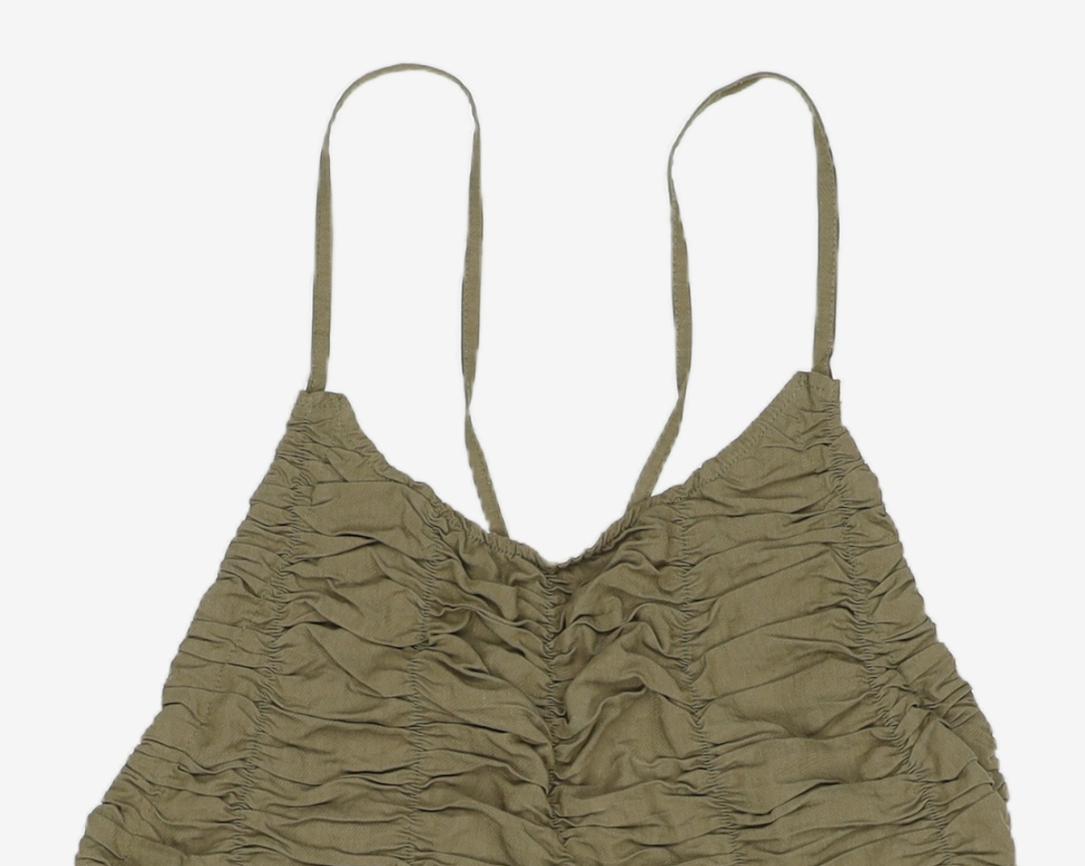 김미더영(GIMMETHEYOUNG) G_BACKLESS RIBBON TOP / KHAKI 1