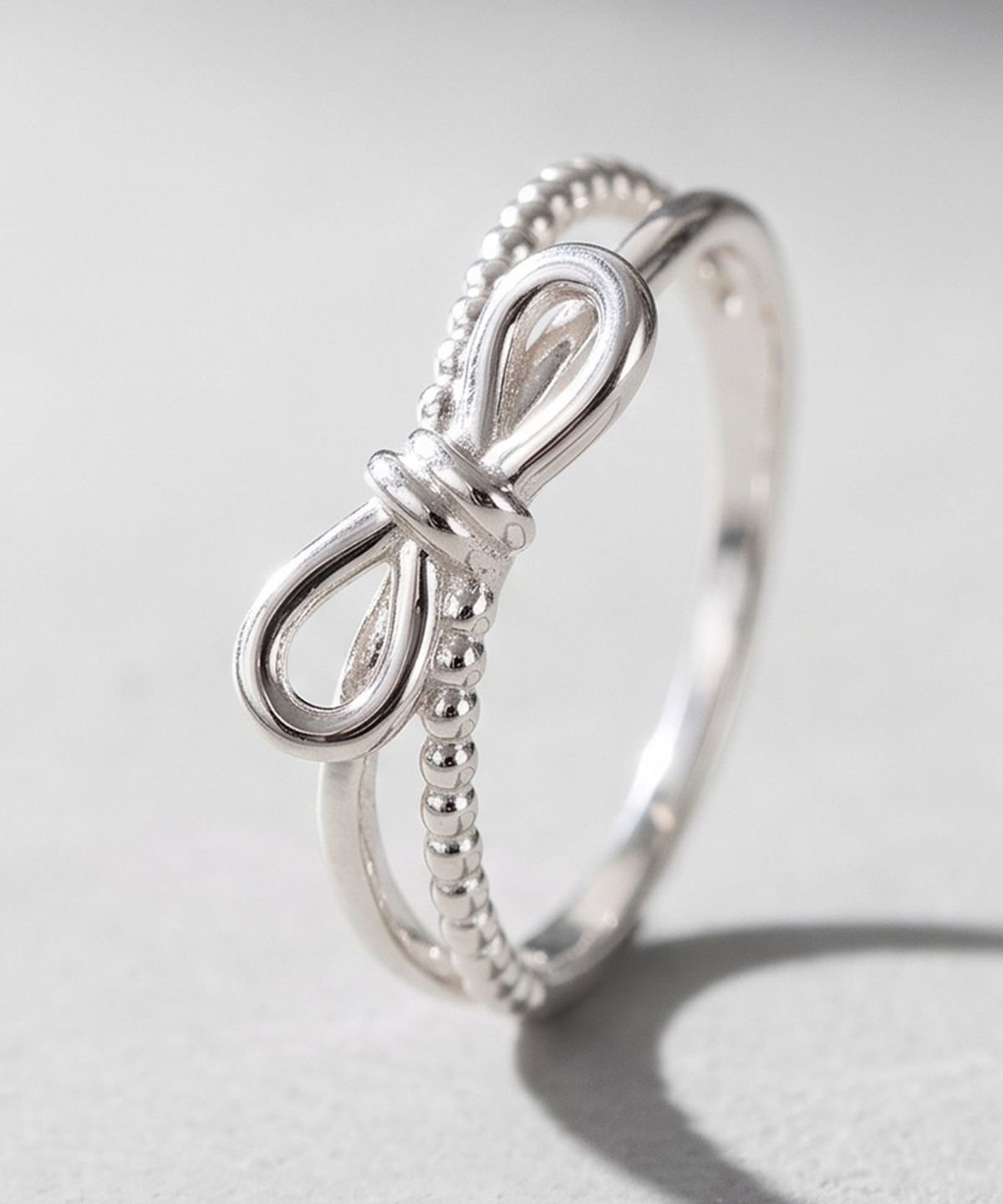 엘렌쥬얼리(HELENE JEWELRY) 실버 Silver 925 실피 리본 레이어드 미스 링 은 반지