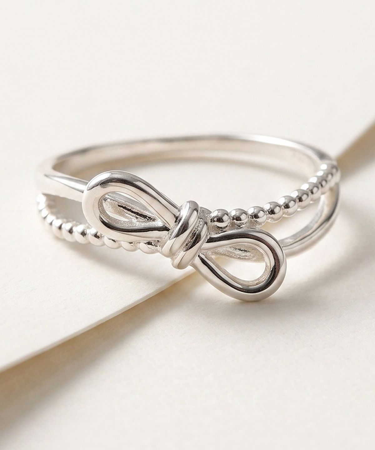 엘렌쥬얼리(HELENE JEWELRY) 실버 Silver 925 실피 리본 레이어드 미스 링 은 반지