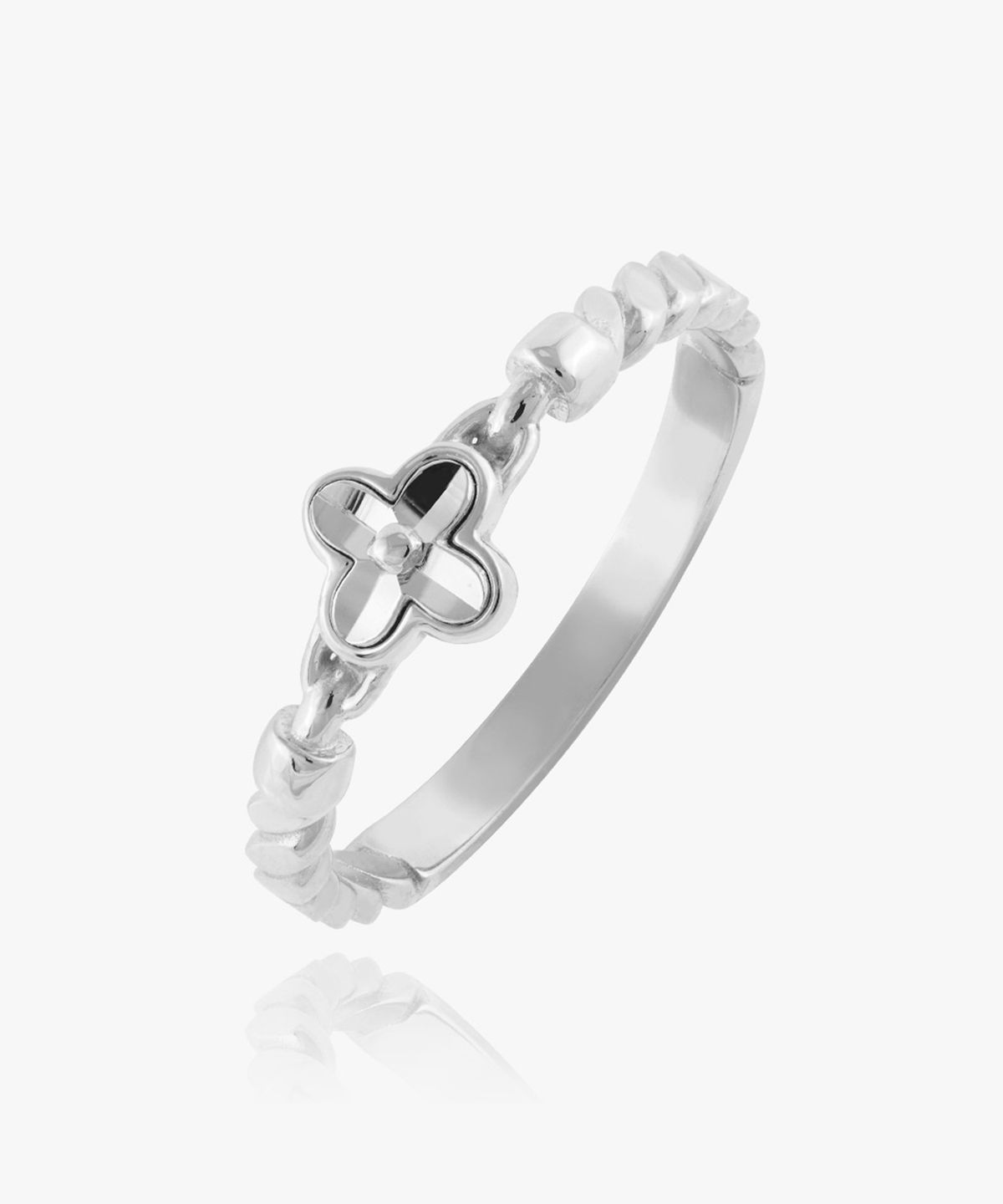 엘렌쥬얼리(HELENE JEWELRY) 실버 Silver 925 벨라 콤비 플라워 미스 링 은 반지