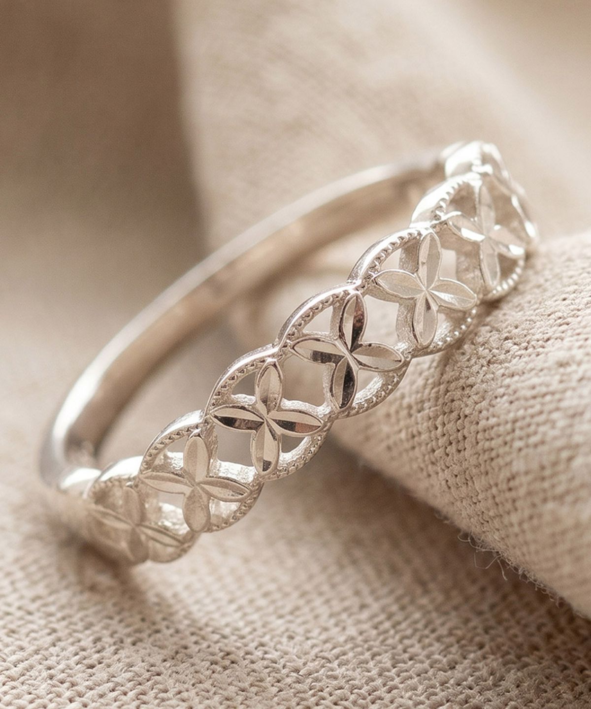 엘렌쥬얼리(HELENE JEWELRY) 실버 Silver 925 루디 플라워 라인 미스 링 은 반지