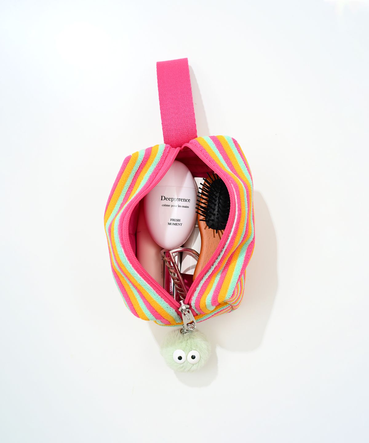 마크니(MACNI) NEMO BREAD POUCH STRIPE PINK