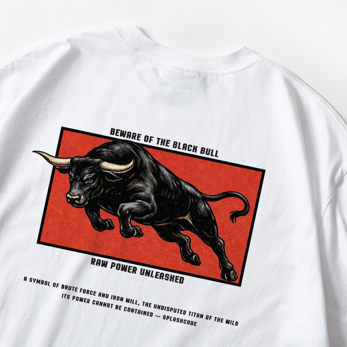 스플래시코드(SPLASHCODE) 롱슬리브 화이트 - 블랙불(Beware of The Blackbull)