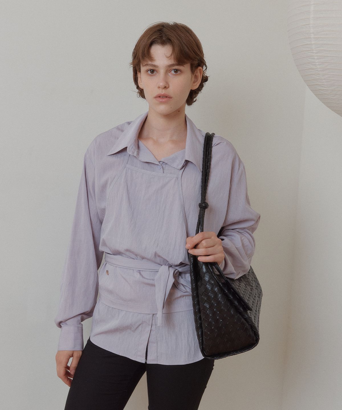 아노에틱(ANOETIC) ANC BUSTIER LAYER SHIRT_PURPLE