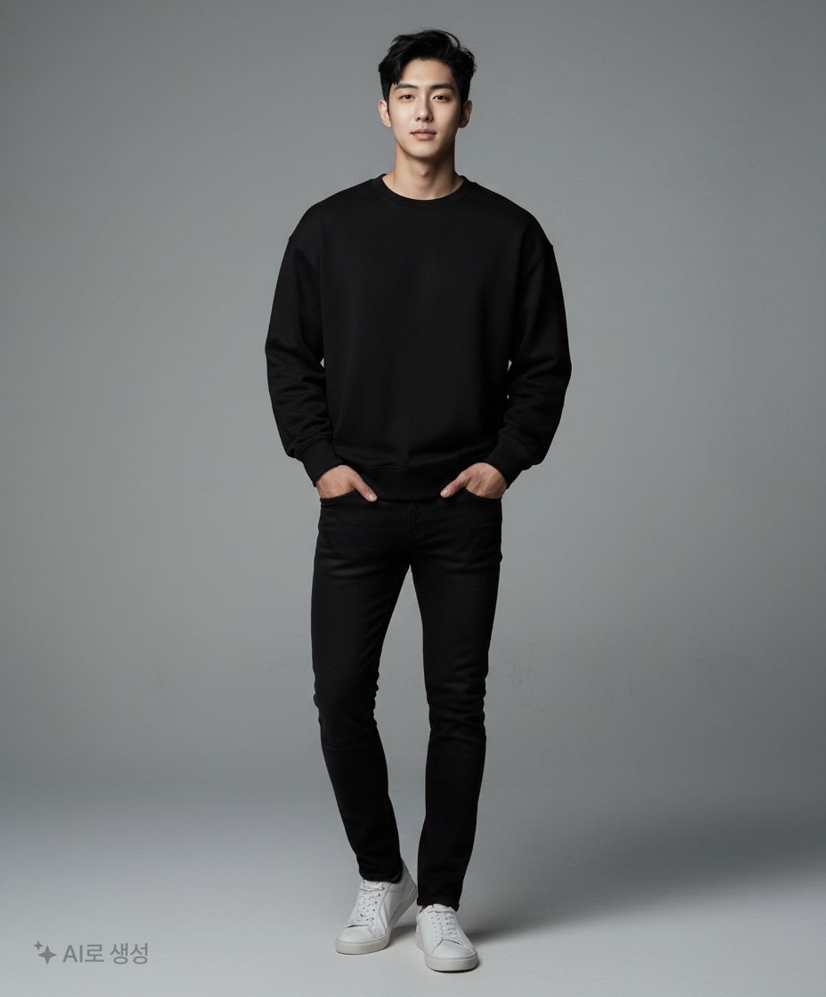 무신사 스탠다드(MUSINSA STANDARD) 헤비웨이트 오버사이즈 스웨트셔츠 [블랙] S