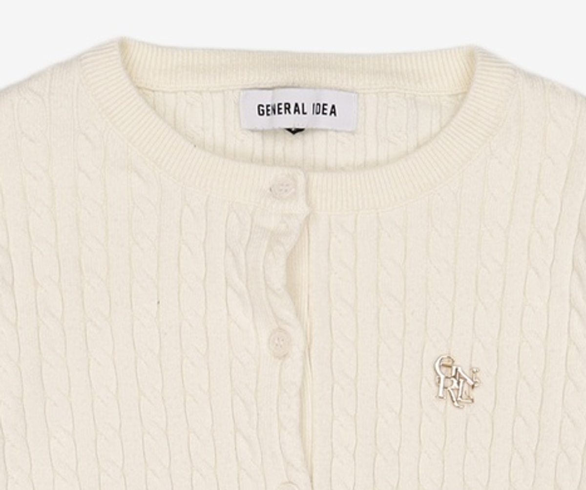 제너럴 아이디어(GENERAL IDEA) WOMAN GNRL 에센셜 케이블 가디건 [IVORY] / WBC1L04502 M