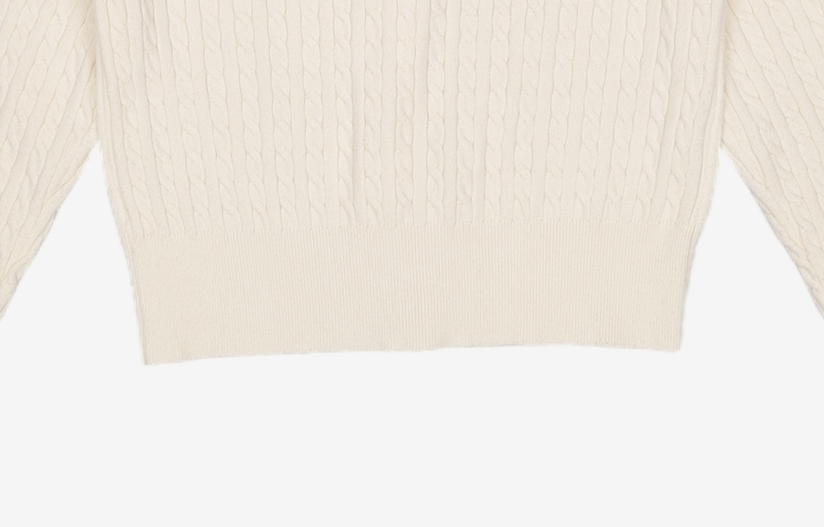 제너럴 아이디어(GENERAL IDEA) WOMAN GNRL 에센셜 케이블 가디건 [IVORY] / WBC1L04502 M