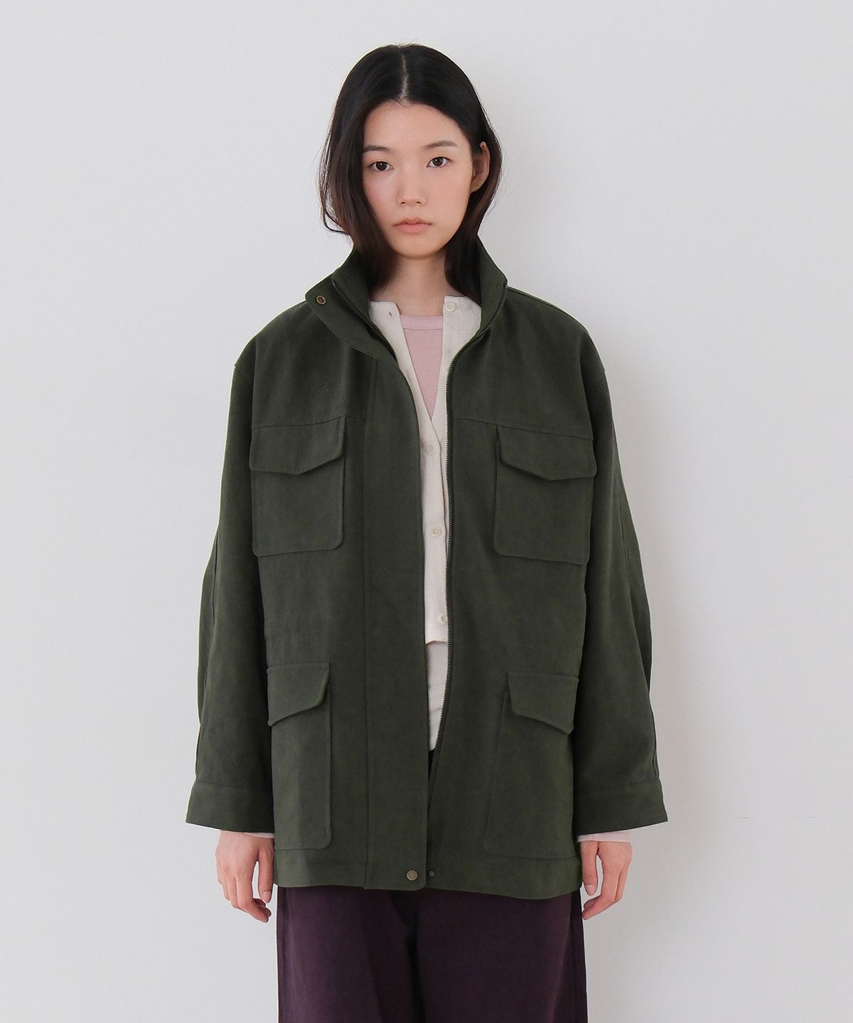 모의(MOUI) Washed pocket jacket (KHAKI)