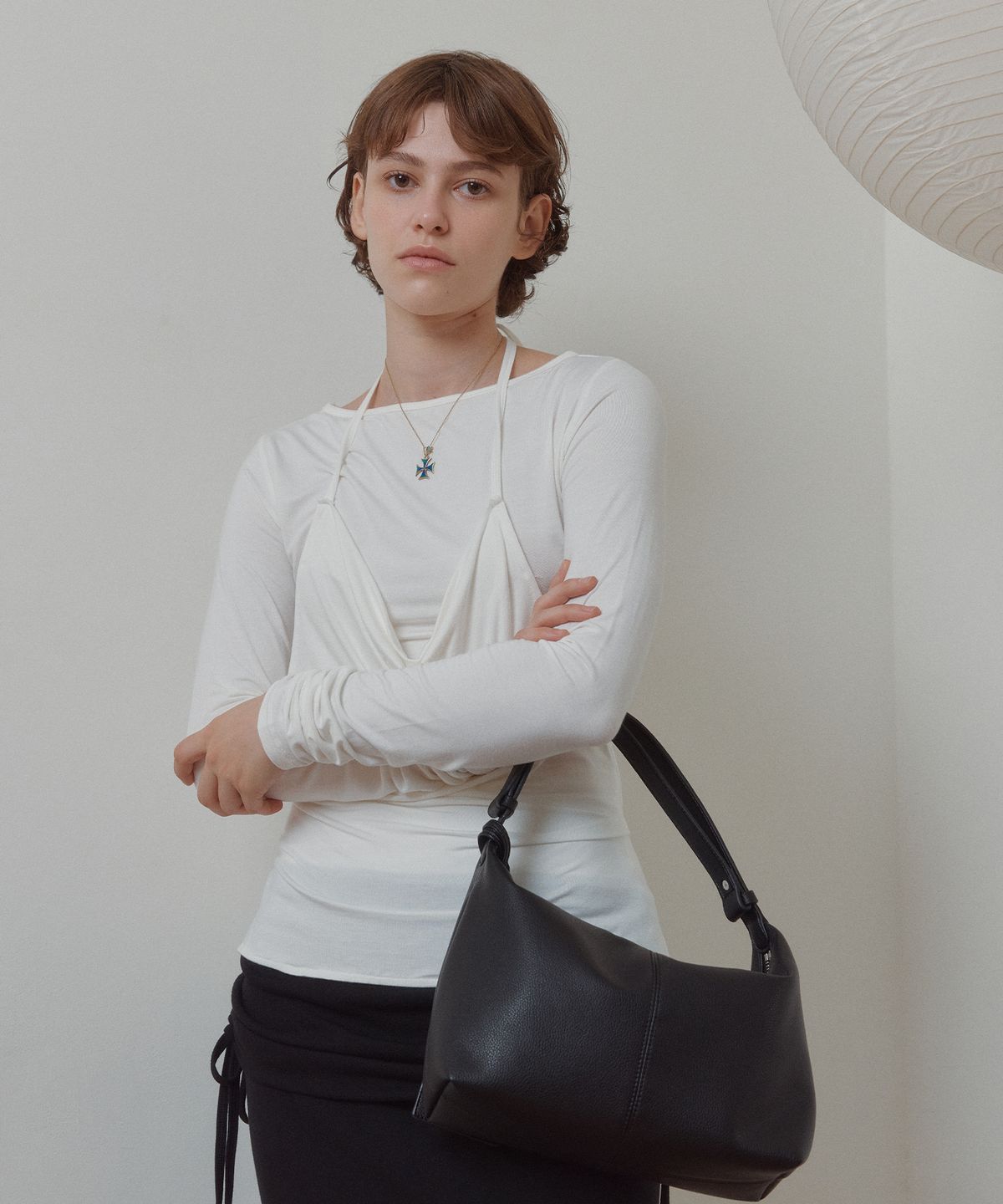 아노에틱(ANOETIC) ANC STRING LAYERED LONG SLEEVE_IVORY