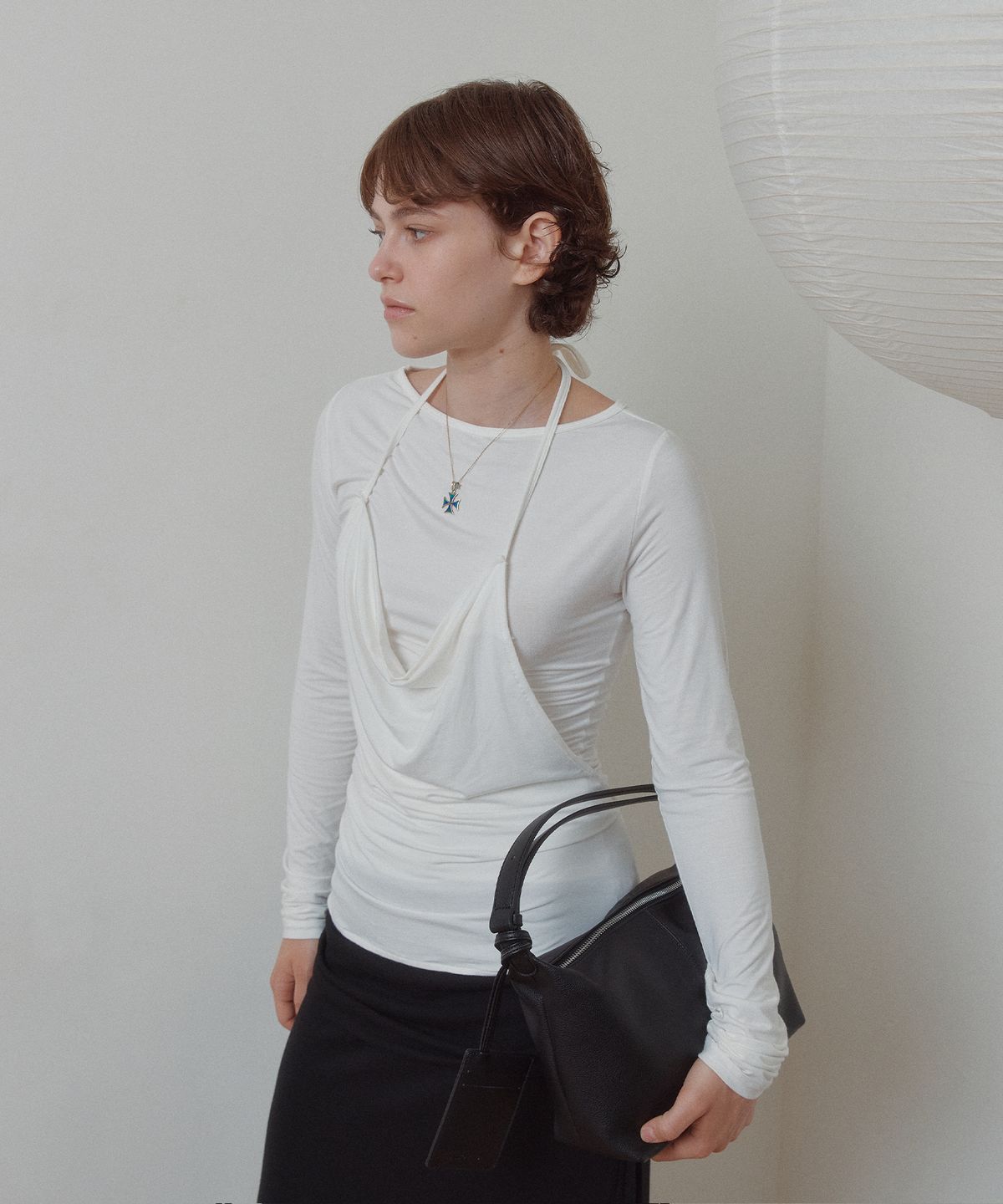 아노에틱(ANOETIC) ANC STRING LAYERED LONG SLEEVE_IVORY