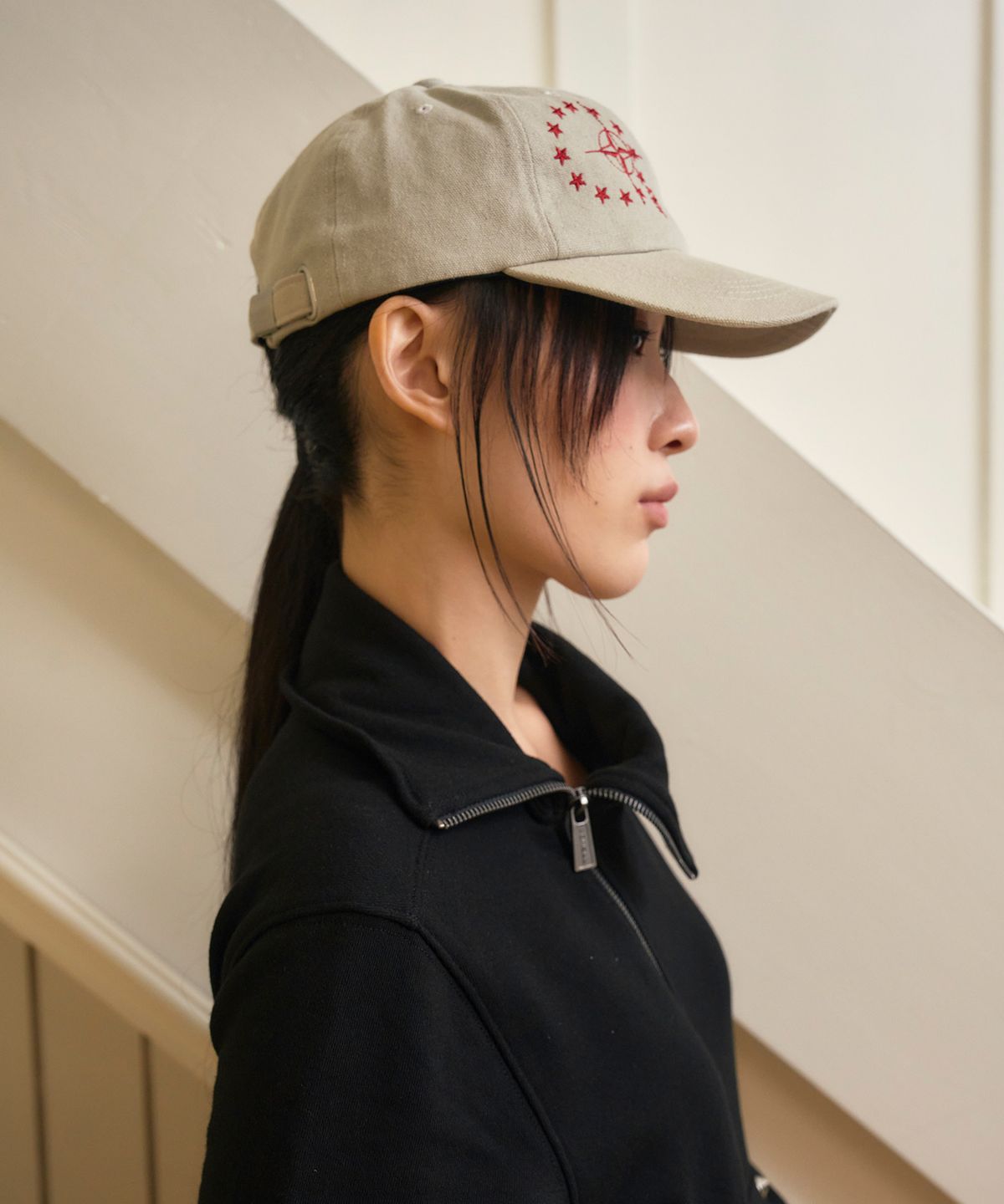 프렌다(PRENDA) HERALD NUMBERING BALL CAP GRAY