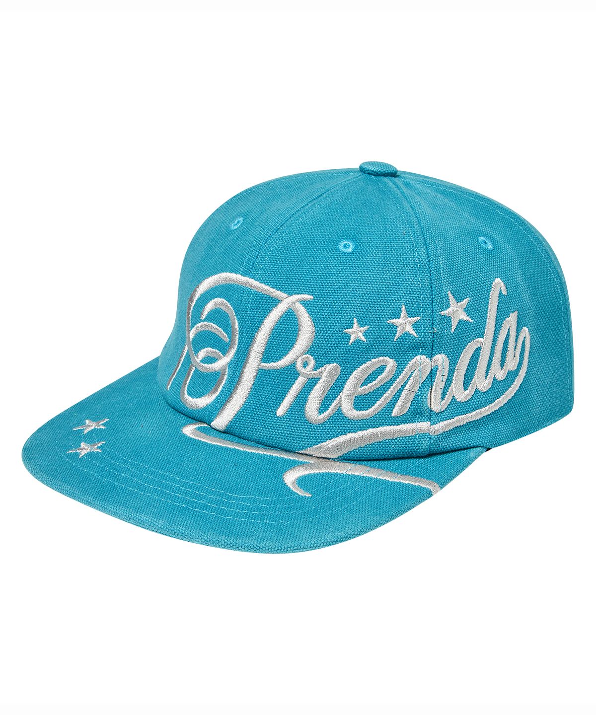 프렌다(PRENDA) SCRIPT LOGO BALL CAP AQUA BLUE