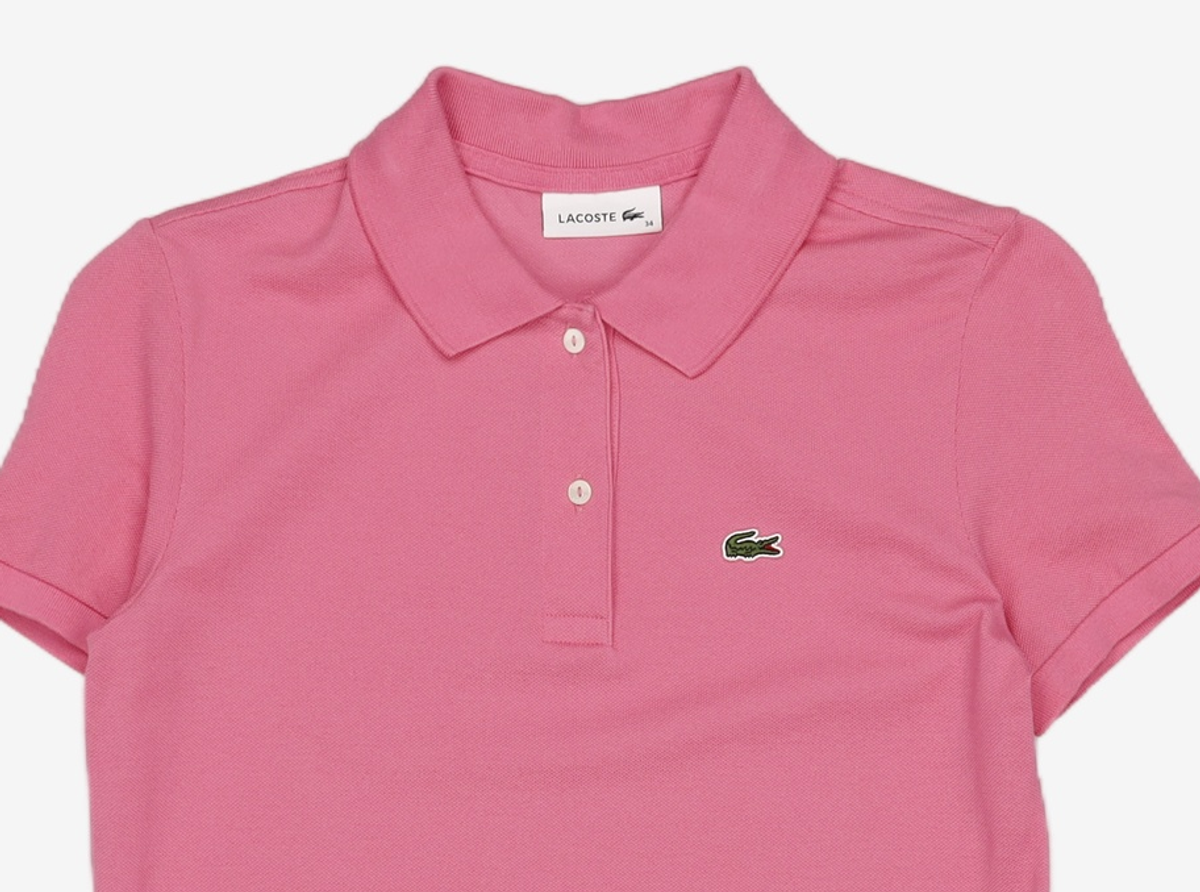 라코스테(LACOSTE) 여성 클래식 반팔 폴로 원피스 [핑크] 34