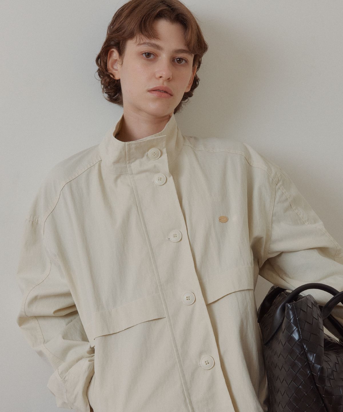 아노에틱(ANOETIC) ANC MULTI POCKET HARRINGTON JACKET_IVORY