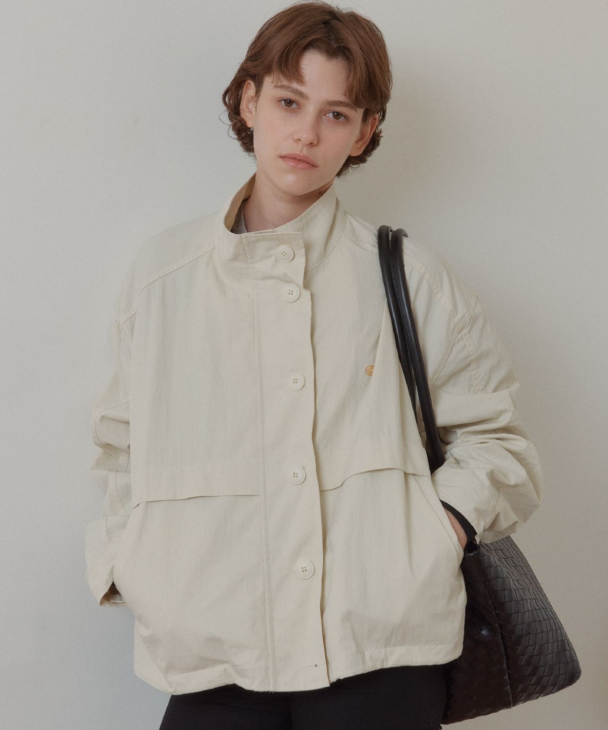 아노에틱(ANOETIC) ANC MULTI POCKET HARRINGTON JACKET_IVORY