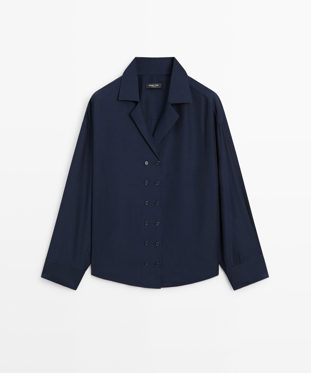 마시모두띠(MASSIMO DUTTI) 더블 브레스티드 플루이드 셔츠