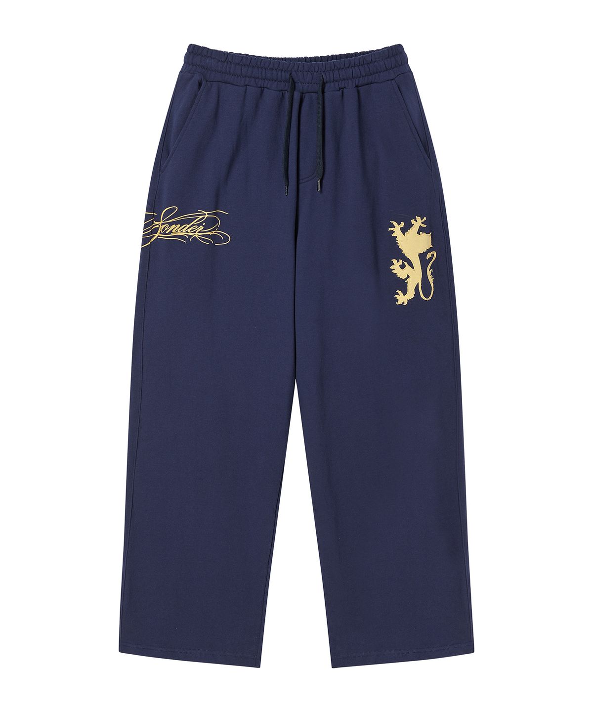 프렌다(PRENDA) LION SCRIPT WIDE SWEATPANTS NAVY