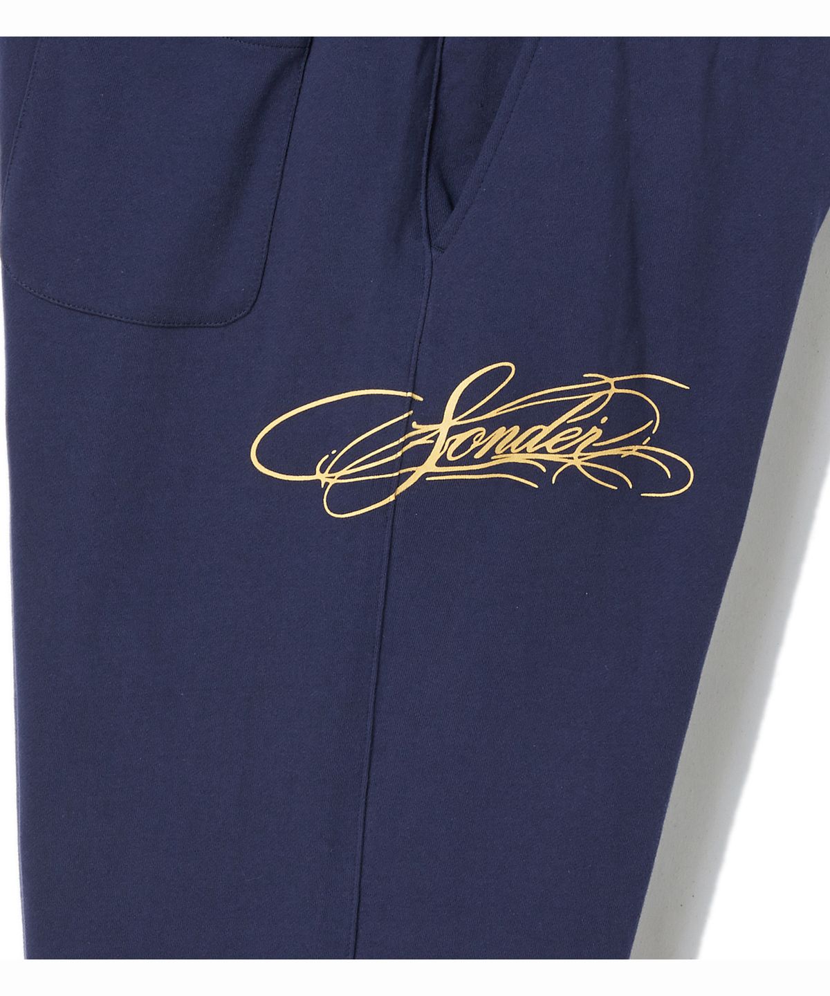 프렌다(PRENDA) LION SCRIPT WIDE SWEATPANTS NAVY