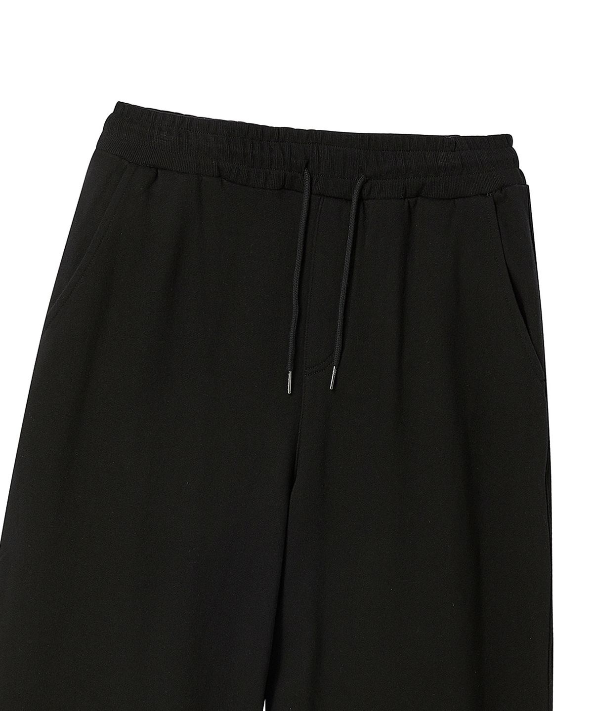 프렌다(PRENDA) EYELET POCKET WIDE SWEATPANTS BLACK