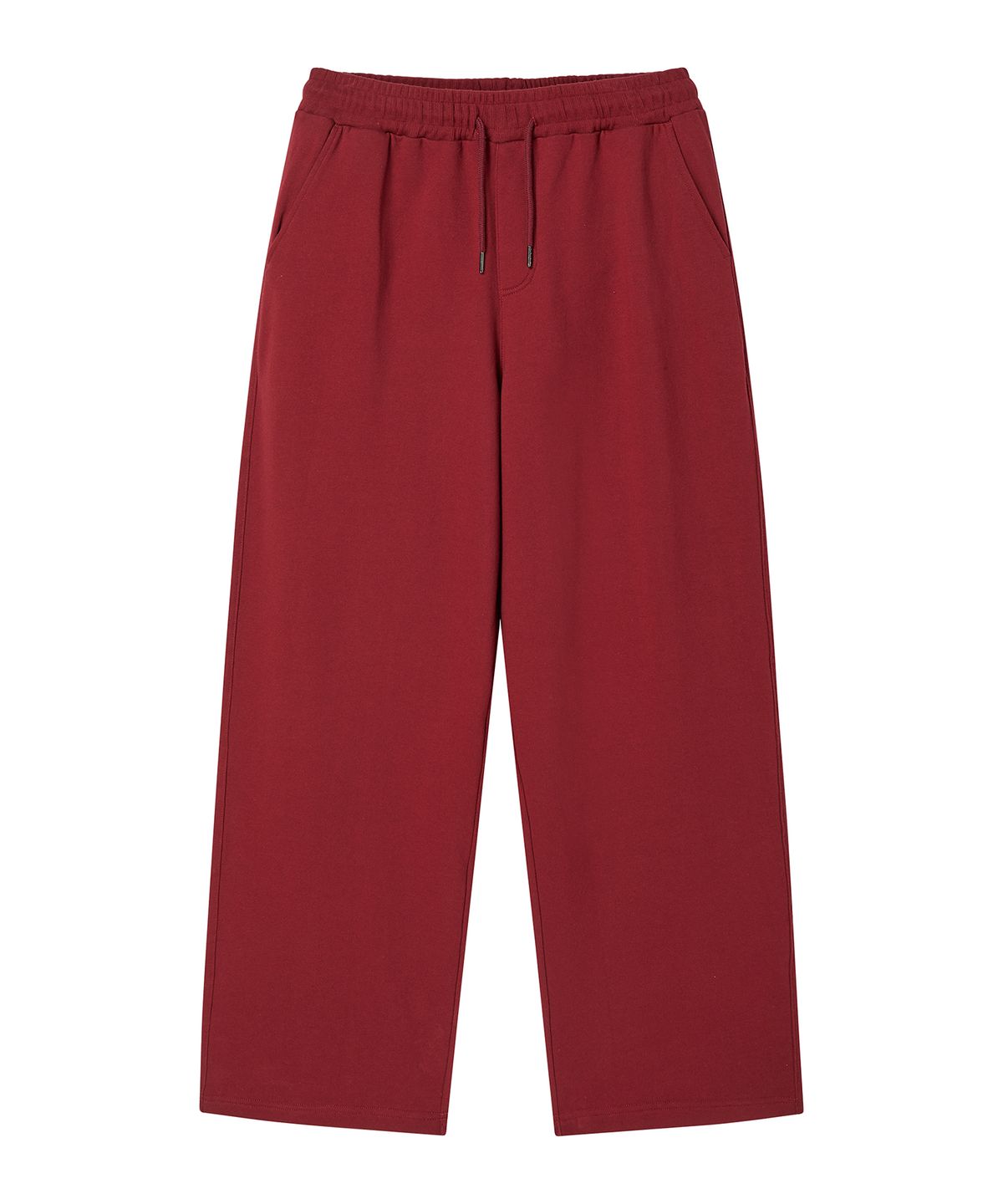 프렌다(PRENDA) EYELET POCKET WIDE SWEATPANTS BURGUNDY