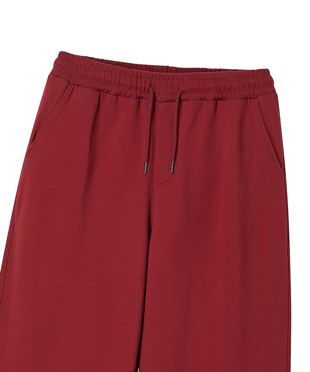 프렌다(PRENDA) EYELET POCKET WIDE SWEATPANTS BURGUNDY