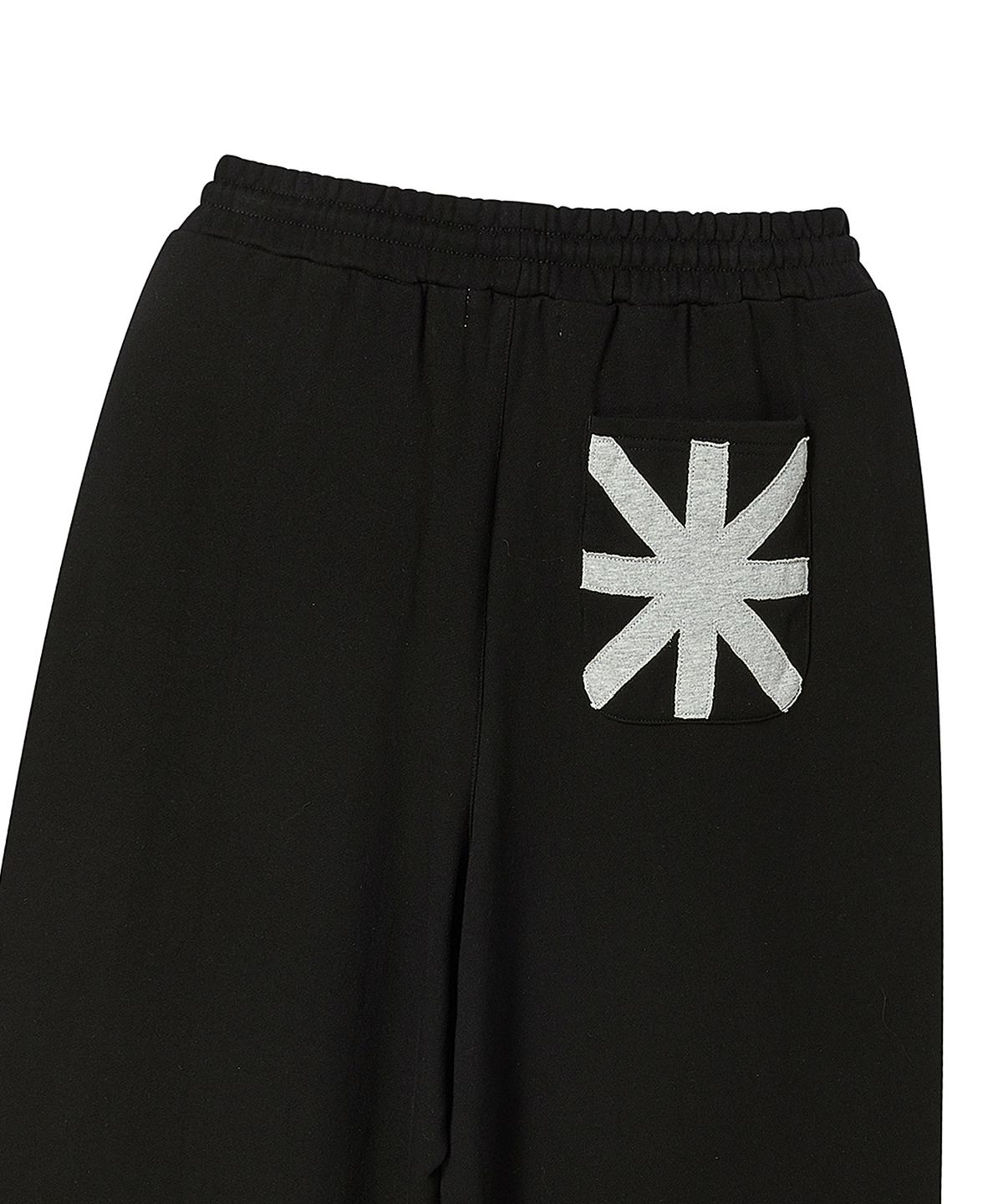 프렌다(PRENDA) SCRIPT LOGO WIDE SWEATPANTS BLACK