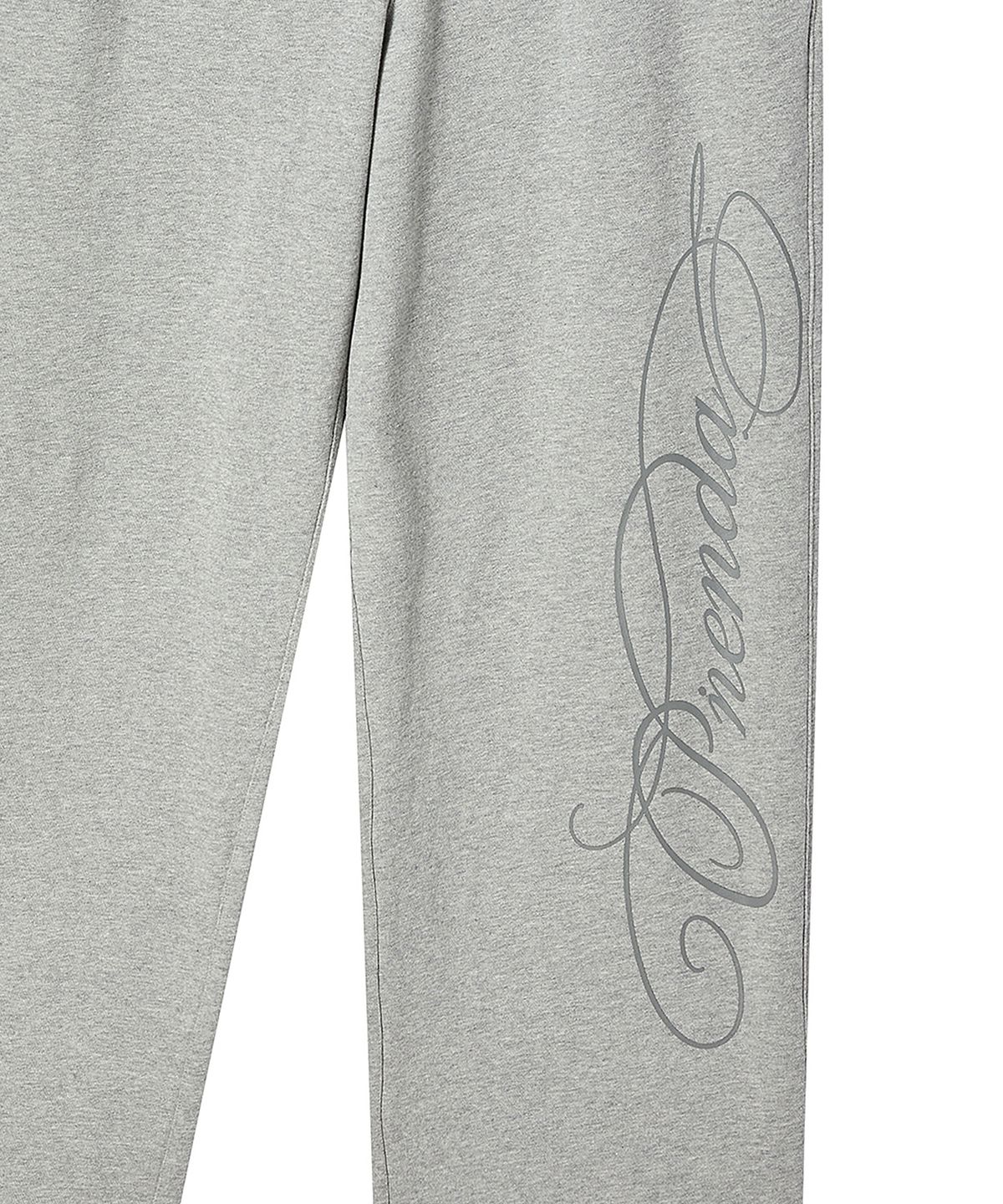 프렌다(PRENDA) SCRIPT LOGO WIDE SWEATPANTS GRAY