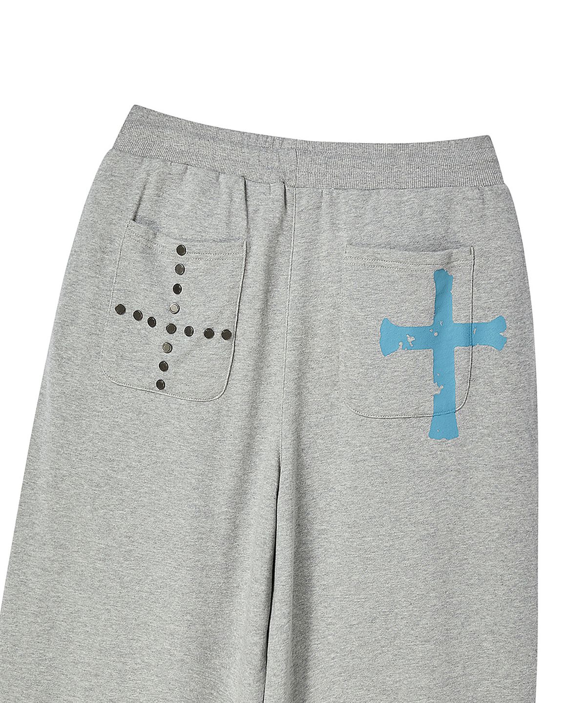 프렌다(PRENDA) HERALD CROSS WIDE SWEATPANTS GRAY