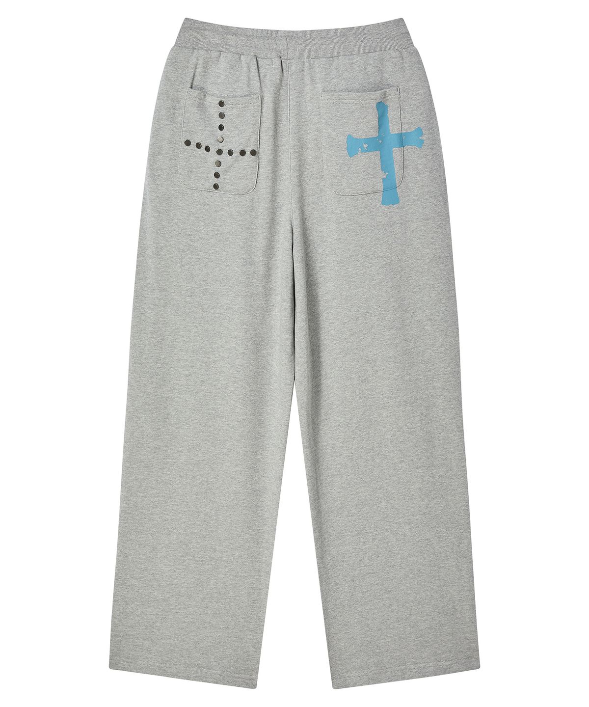 프렌다(PRENDA) HERALD CROSS WIDE SWEATPANTS GRAY